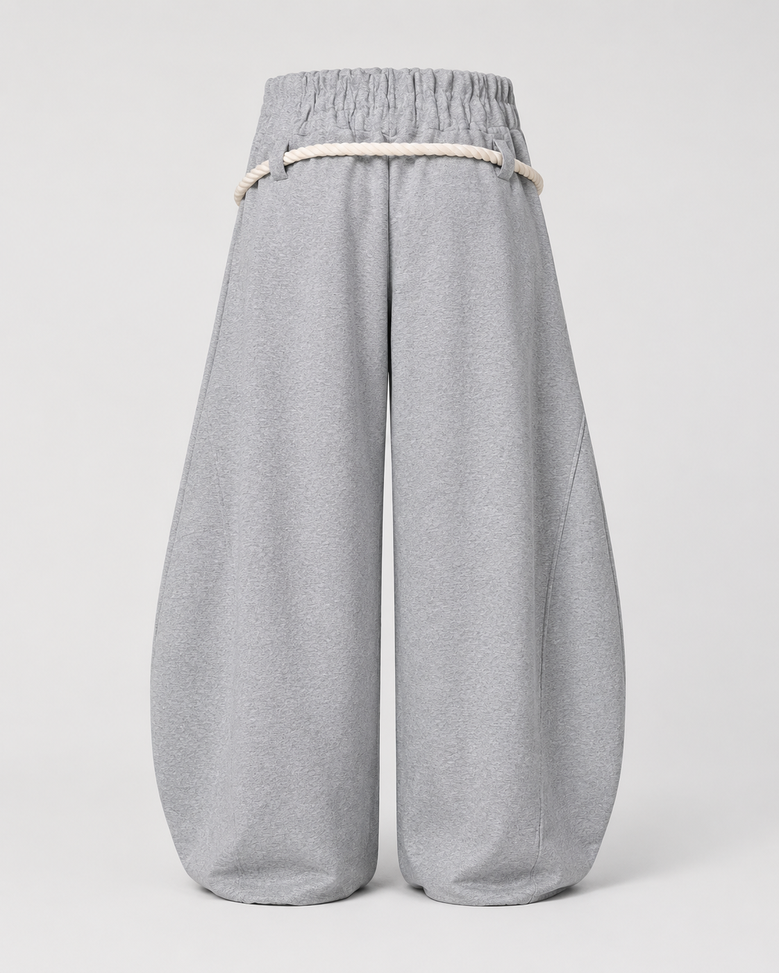 Women's Wide Leg Barrel Sweatpants - Cotton Thick Rope Drawstring Oversized Baggy Joggers - Luxxella