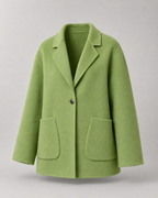Women’s Premium Pure Wool Short Coat - Autumn Winter Tailored Blazer Jacket - Luxxella