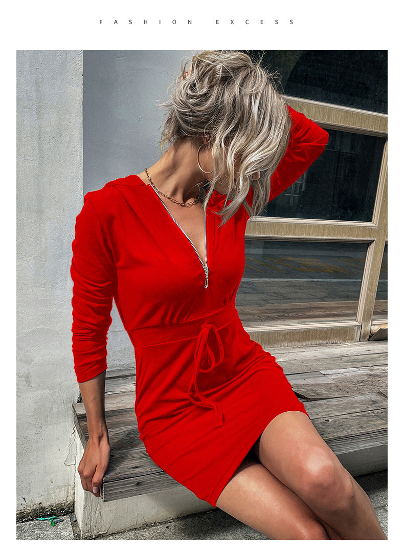 Robe pull moulante femme – Coupe fourreau à manches longues