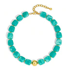 Bohemian-style Resin Bead Necklace