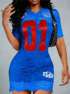 Women’s Summer Lace Embroidered Dress – Short Sleeve Slim Fit Dress