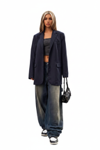 Blazer outfit white background
