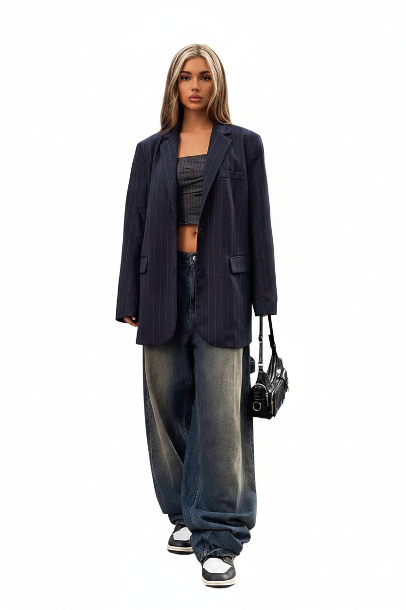 Blazer outfit white background