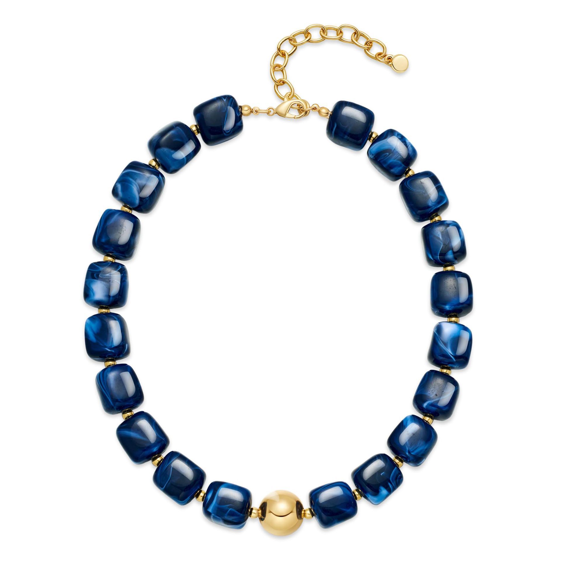 Bohemian-style Resin Bead Necklace