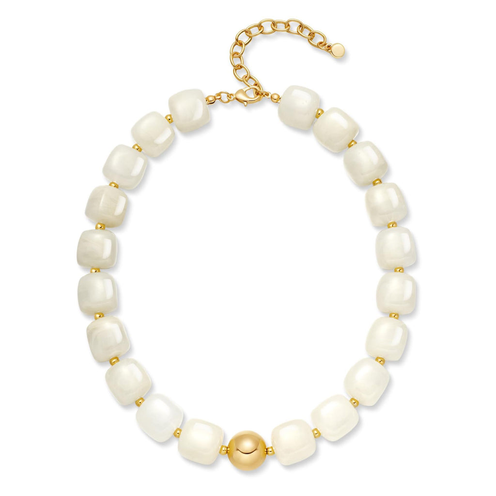 Bohemian-style Resin Bead Necklace