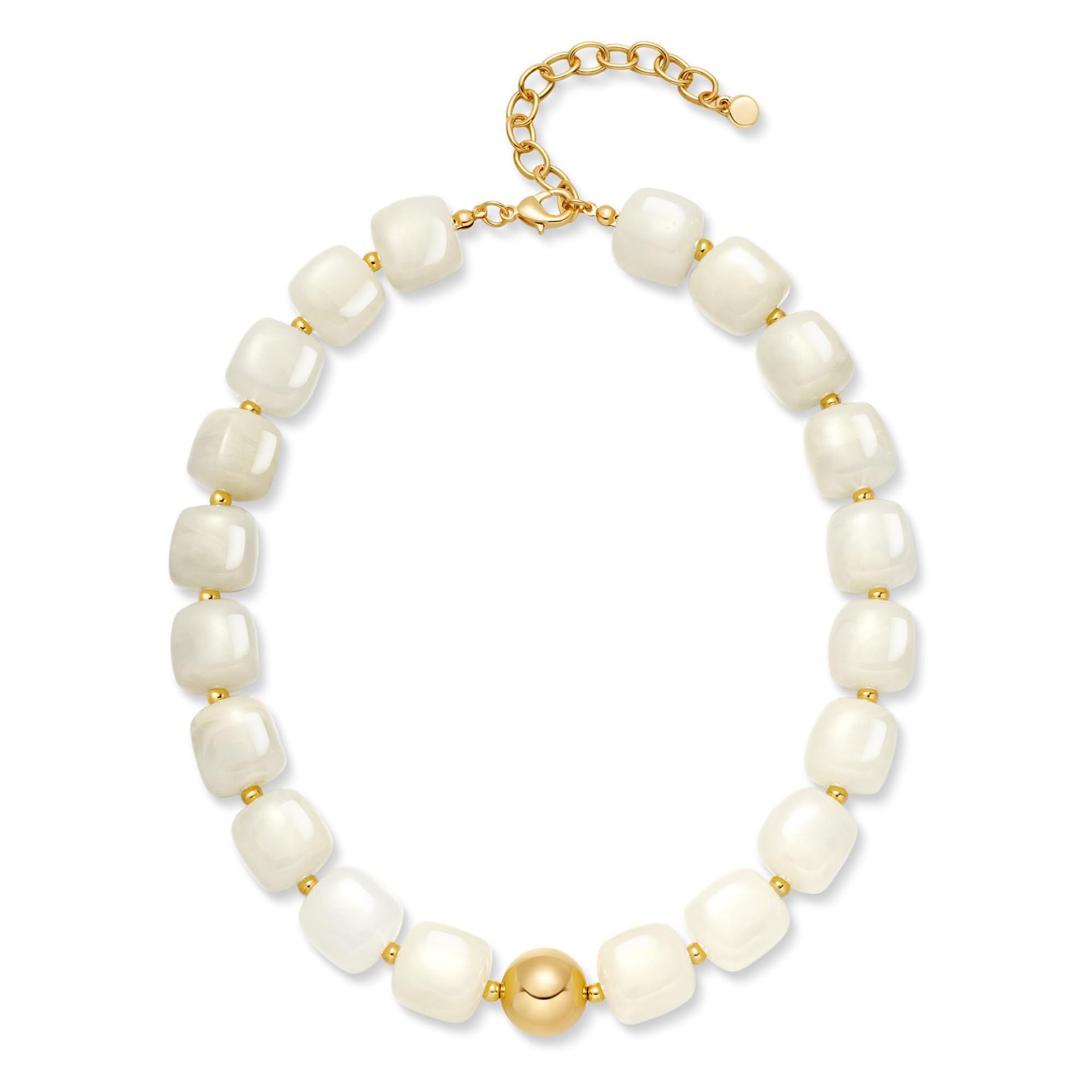 Bohemian-style Resin Bead Necklace