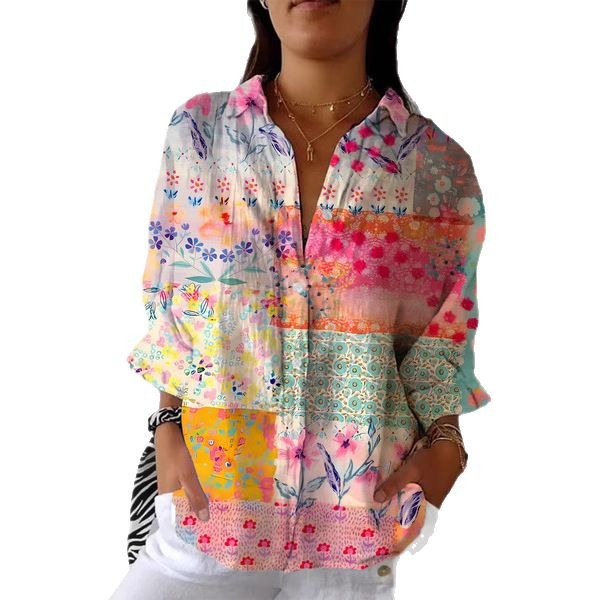 Women’s Casual Summer Shirt with 3D Print Design