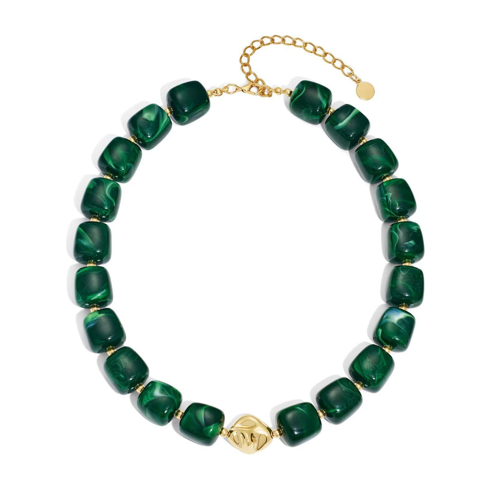 Bohemian-style Resin Bead Necklace