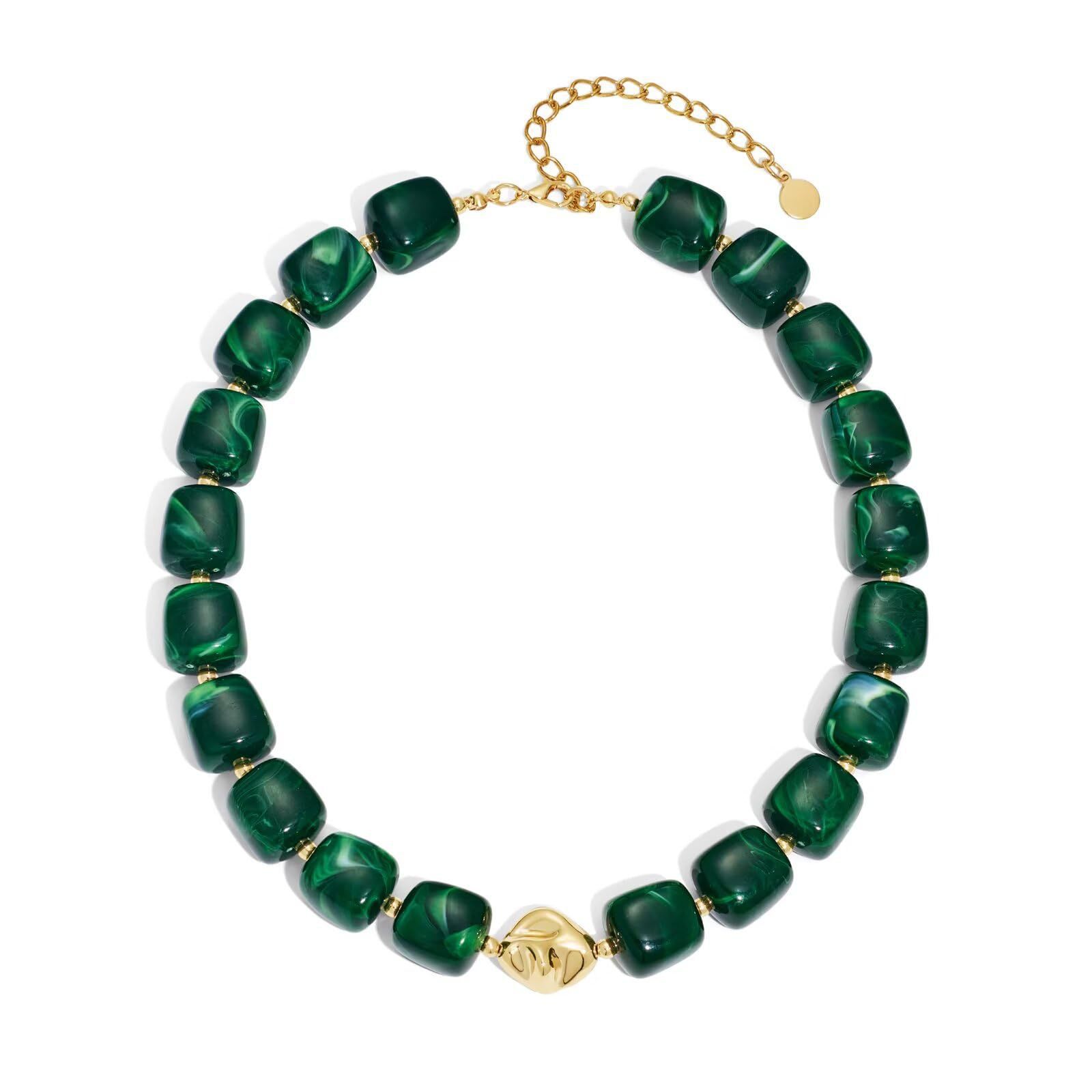 Bohemian-style Resin Bead Necklace